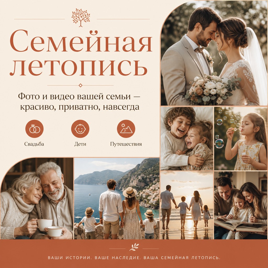 Семейная летопись — фото и видео семьи в закрытом архиве