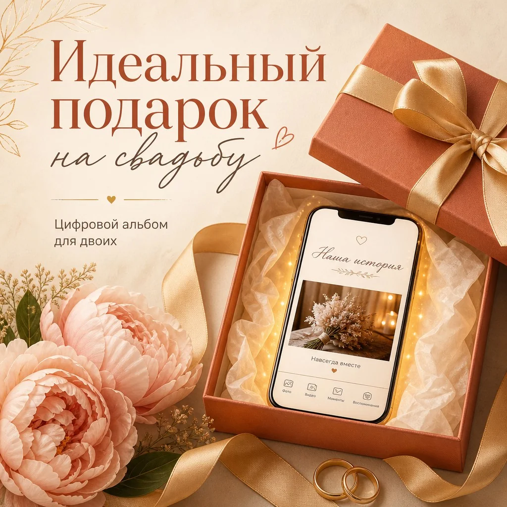 Семейный фотоархив в облаке — подарок молодожёнам и закрытый альбом для семьи